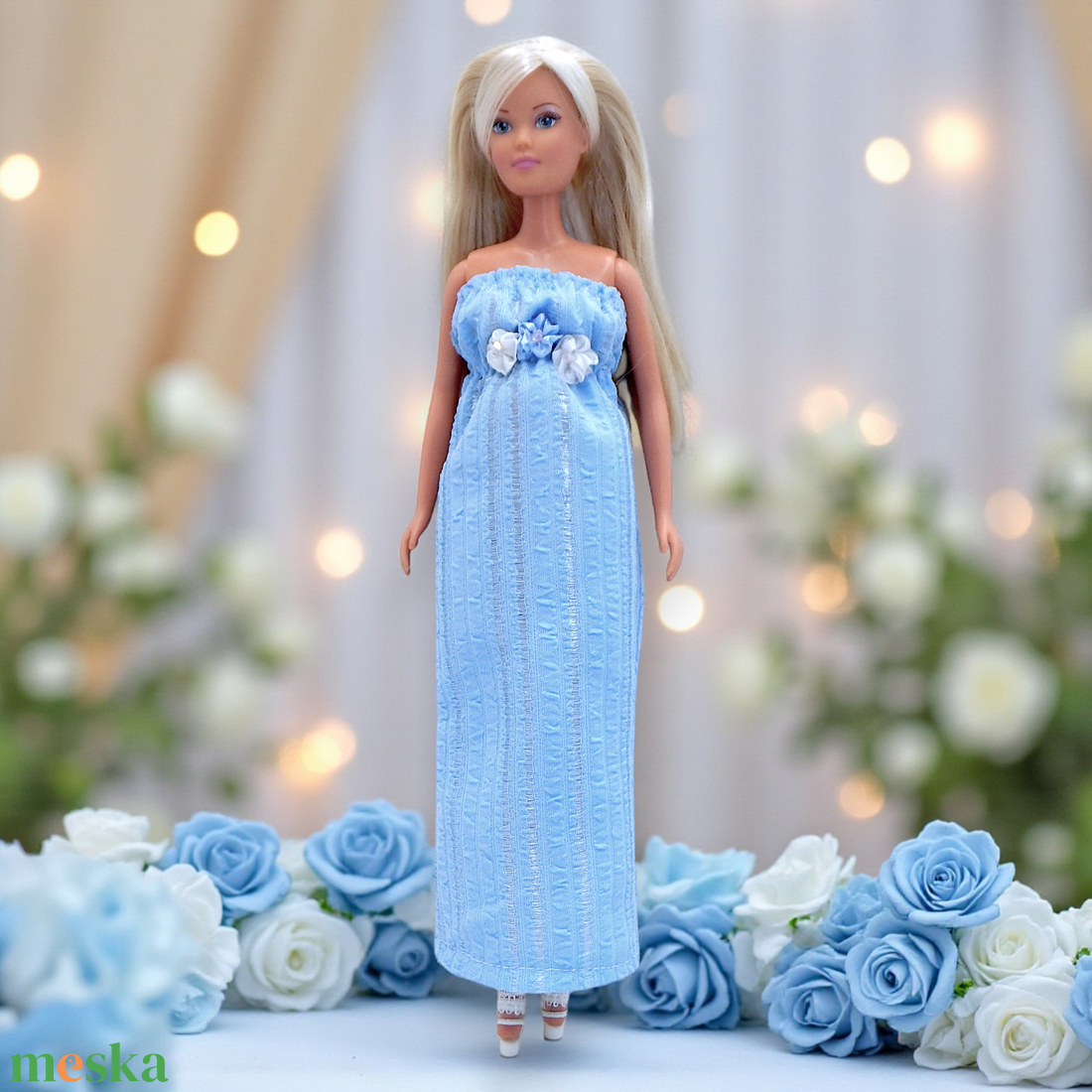Világoskék estélyi rózsácskákkal barbie típusú babákhoz (terhes Steffi-hez is!) (a081vk) - játék & sport - baba & babaház - barbie ruhák - Meska.hu Világoskék estélyi rózsácskákkal barbie típusú babákhoz (terhes Steffi-hez is!) (a081vk) - játék & sport - baba & babaház - barbie ruhák - Meska.hu