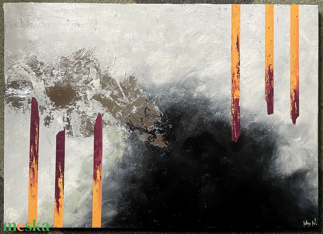 Köd - művészet - festmény - akril - Meska.hu