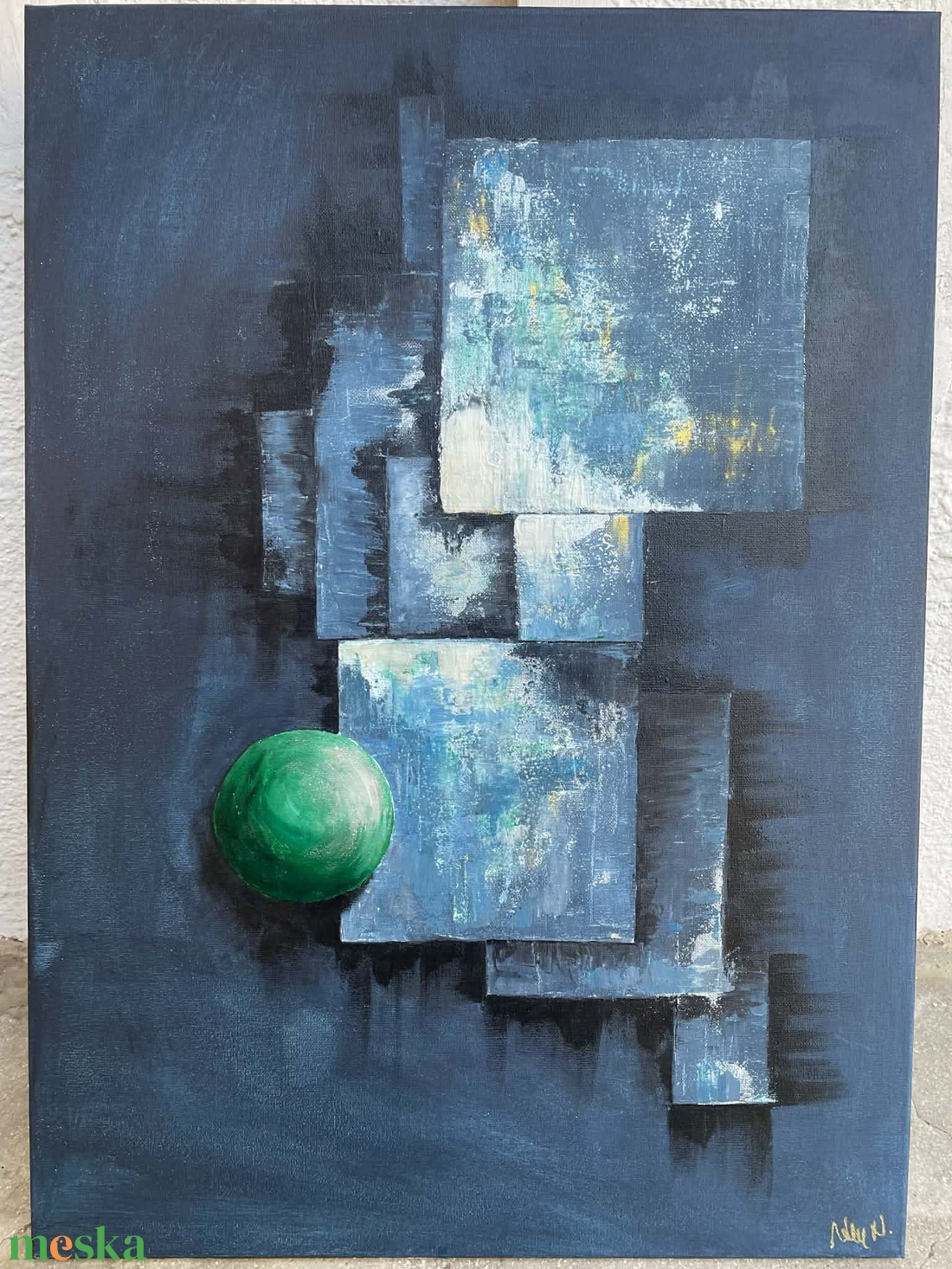 Kockák - művészet - festmény - akril - Meska.hu