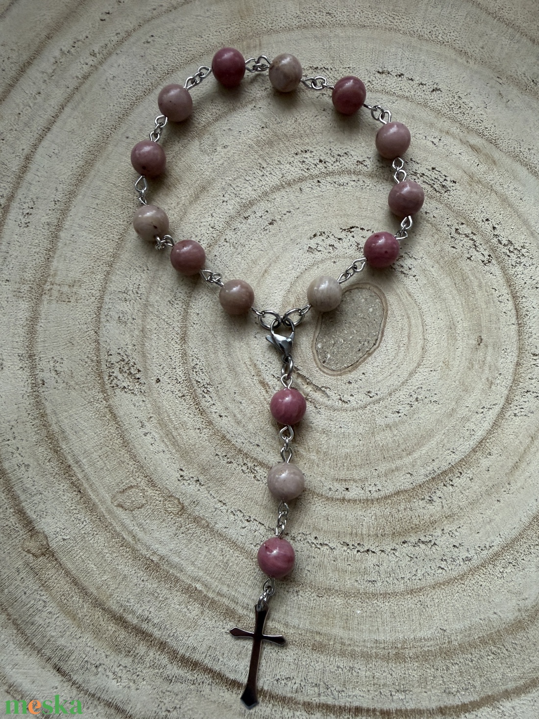 Autós védő rodonit ásványból - kellékek & szerszámok - ásvány alapanyag - ásványfüzér - Meska.hu