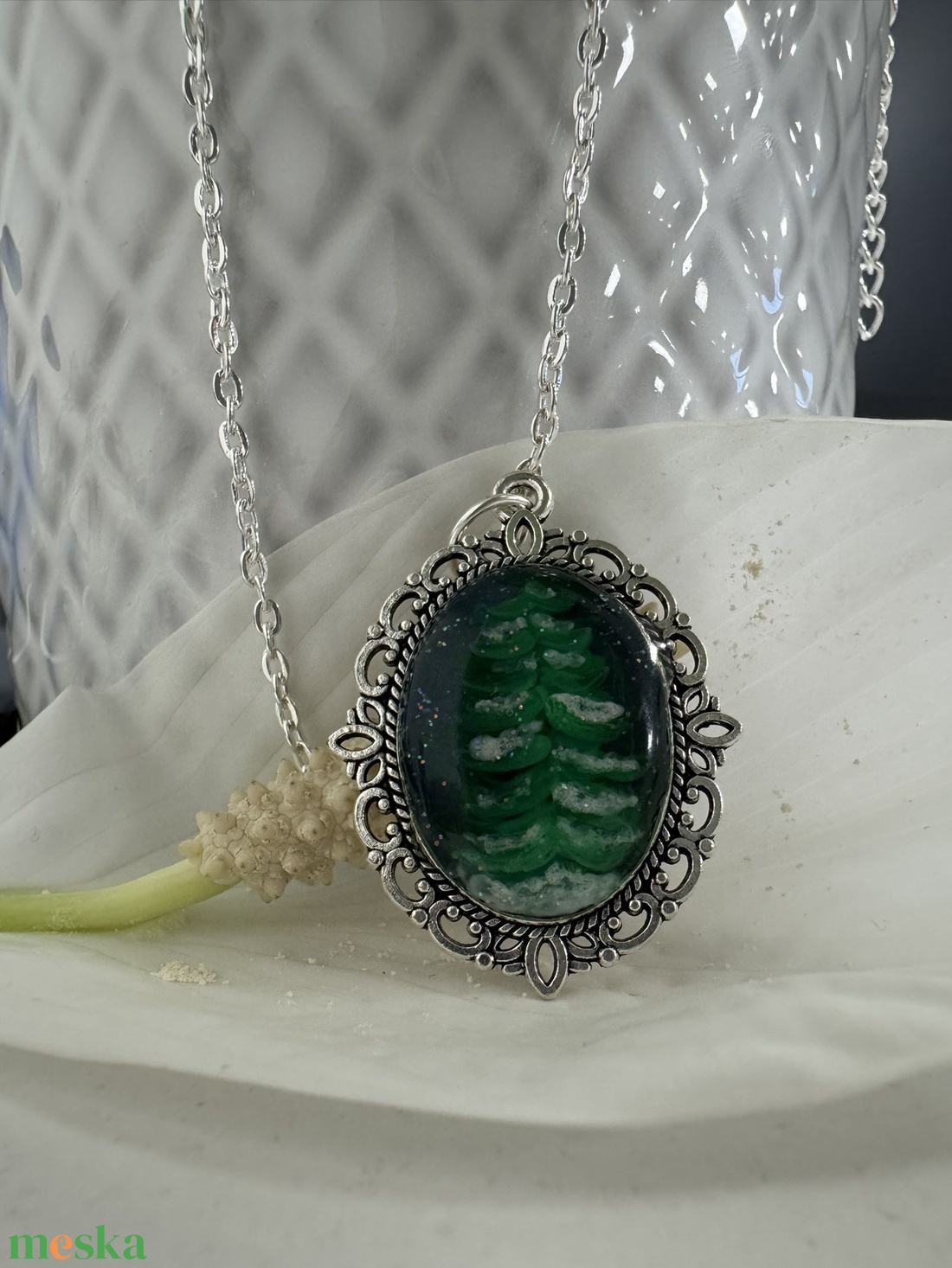 Karácsony éjjel - nyaklánc  - ékszer - nyaklánc - medálos nyaklánc - Meska.hu