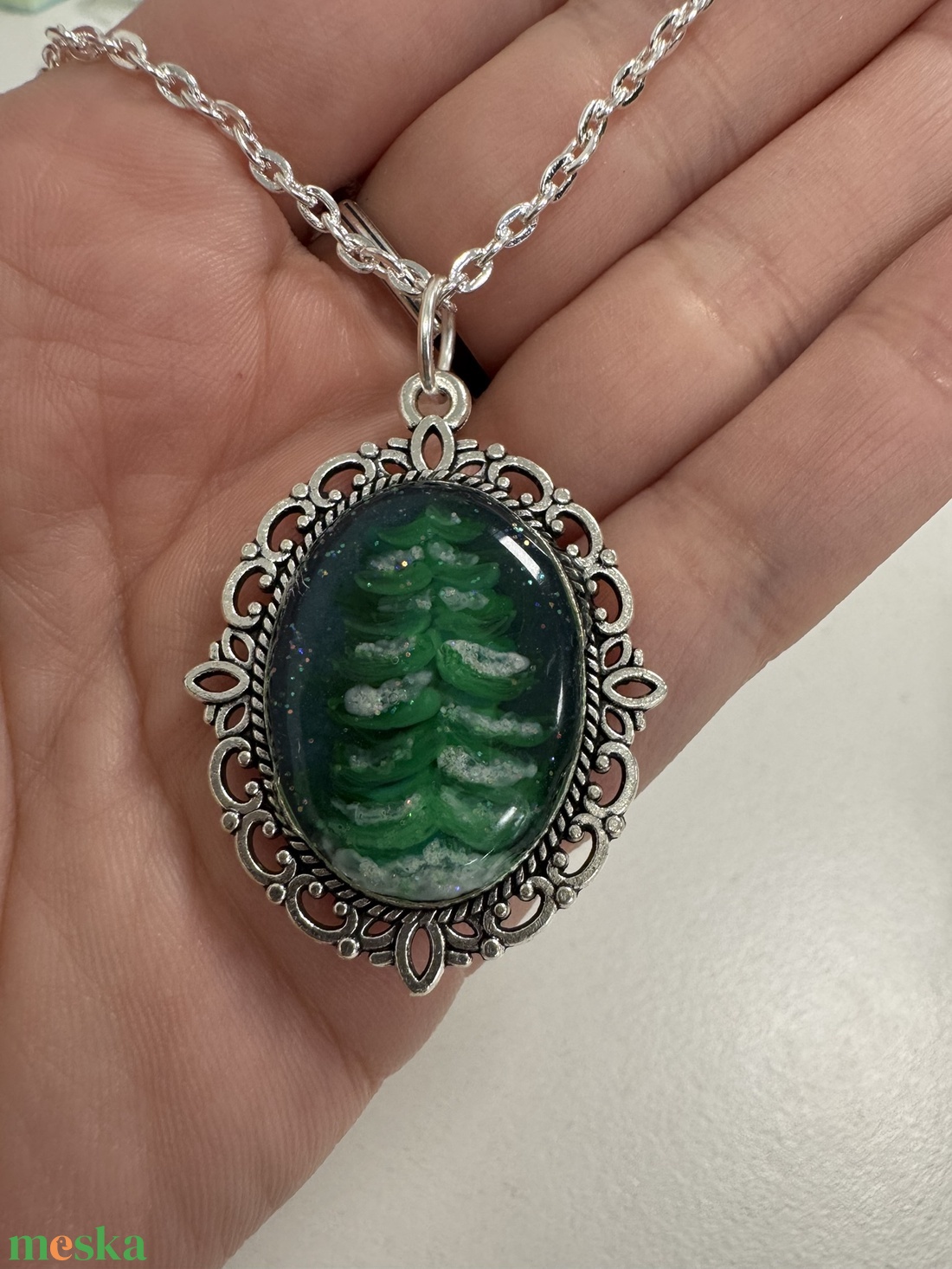 Karácsony éjjel - nyaklánc  - ékszer - nyaklánc - medálos nyaklánc - Meska.hu