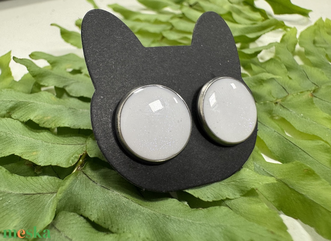 Monokróm fülbevaló szett - ékszer - fülbevaló - pötty fülbevaló - Meska.hu