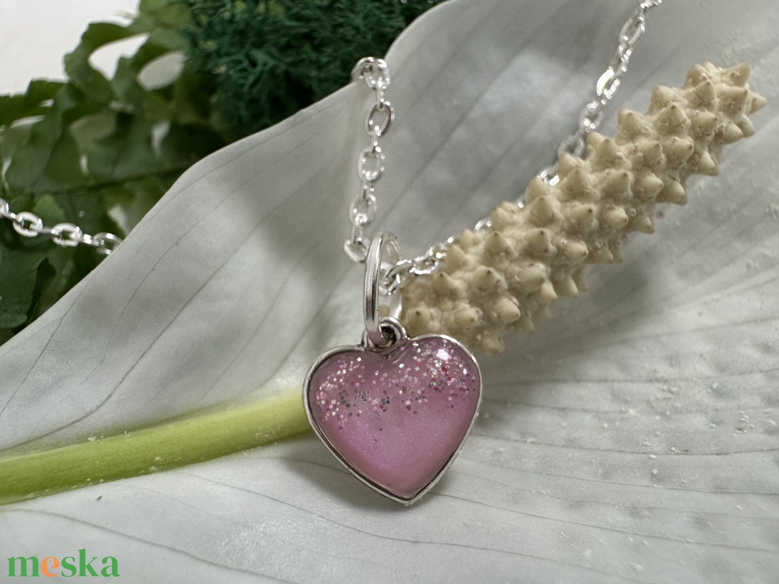 Cukorszív nyaklánc  - ékszer - nyaklánc - medálos nyaklánc - Meska.hu