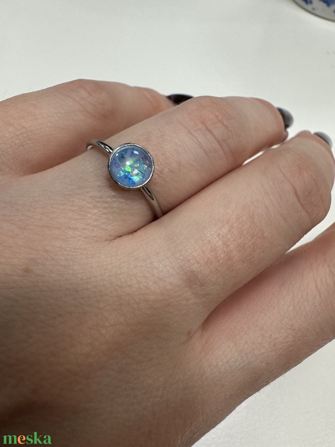 Hajnali harmat gyűrű - ékszer - gyűrű - vékony gyűrű - Meska.hu