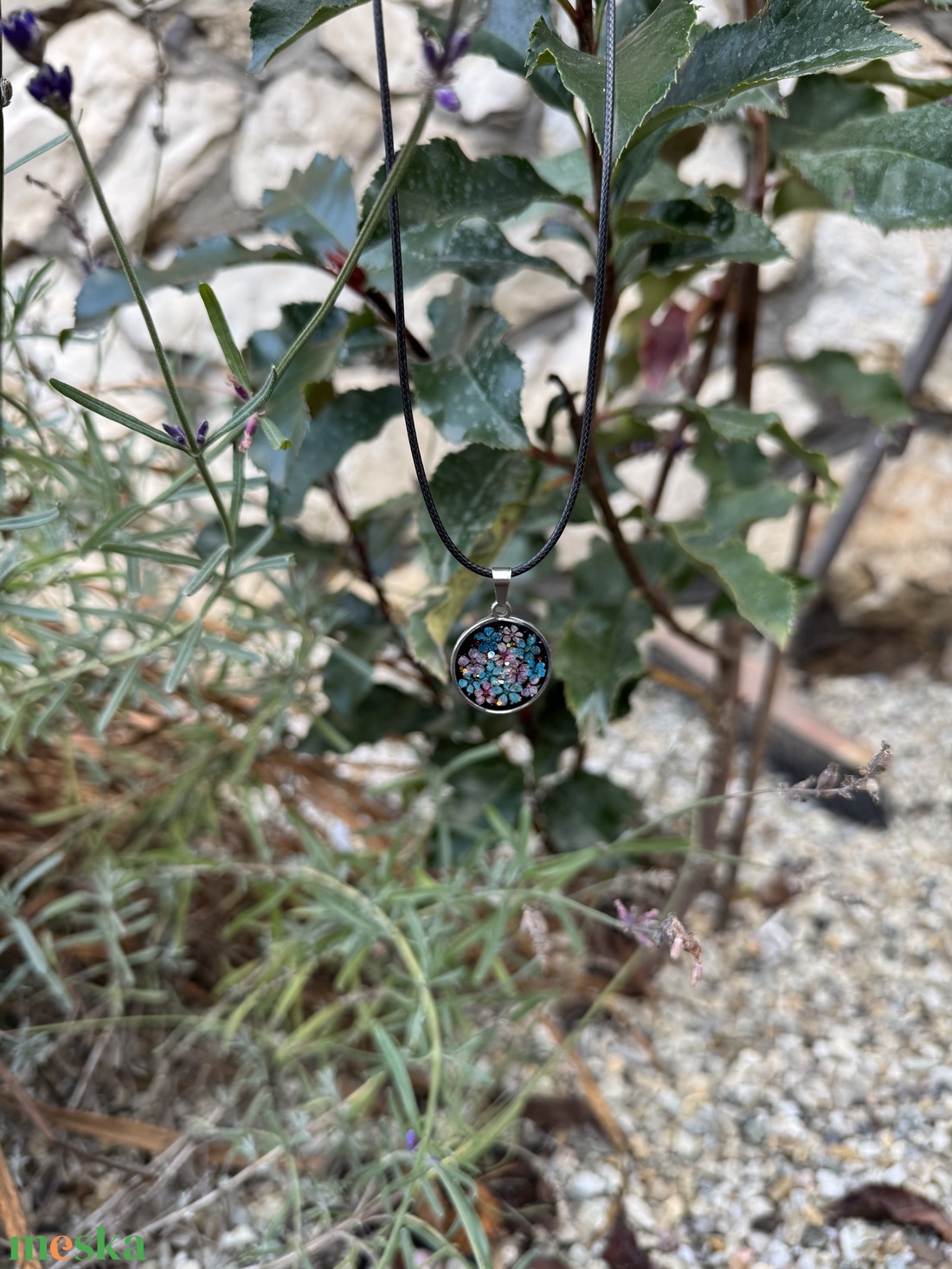 Éjféli virágzás nyaklánc  - ékszer - nyaklánc - medálos nyaklánc - Meska.hu