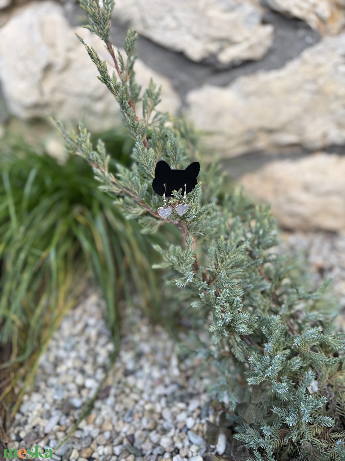 Szikrázó szívek fülbevaló - ékszer - fülbevaló - lógó fülbevaló - Meska.hu