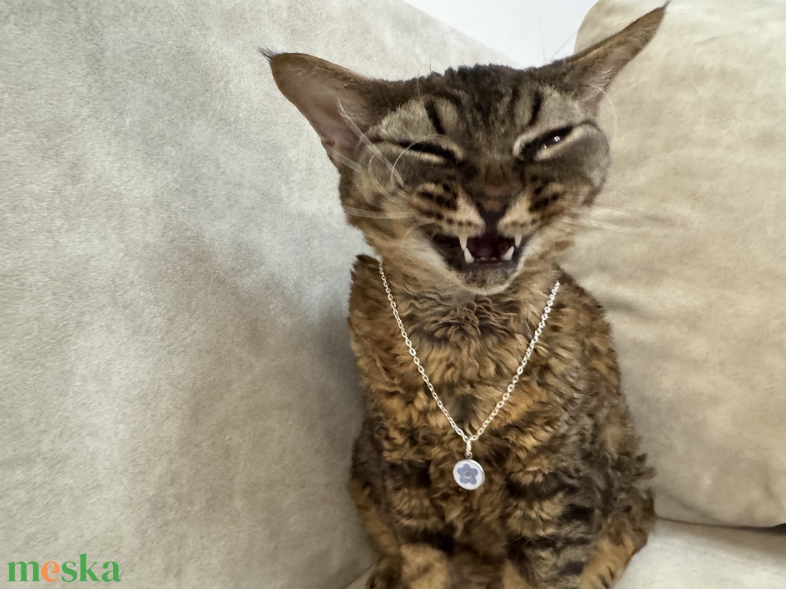 Nefelejcs nyaklánc - ékszer - nyaklánc - medálos nyaklánc - Meska.hu