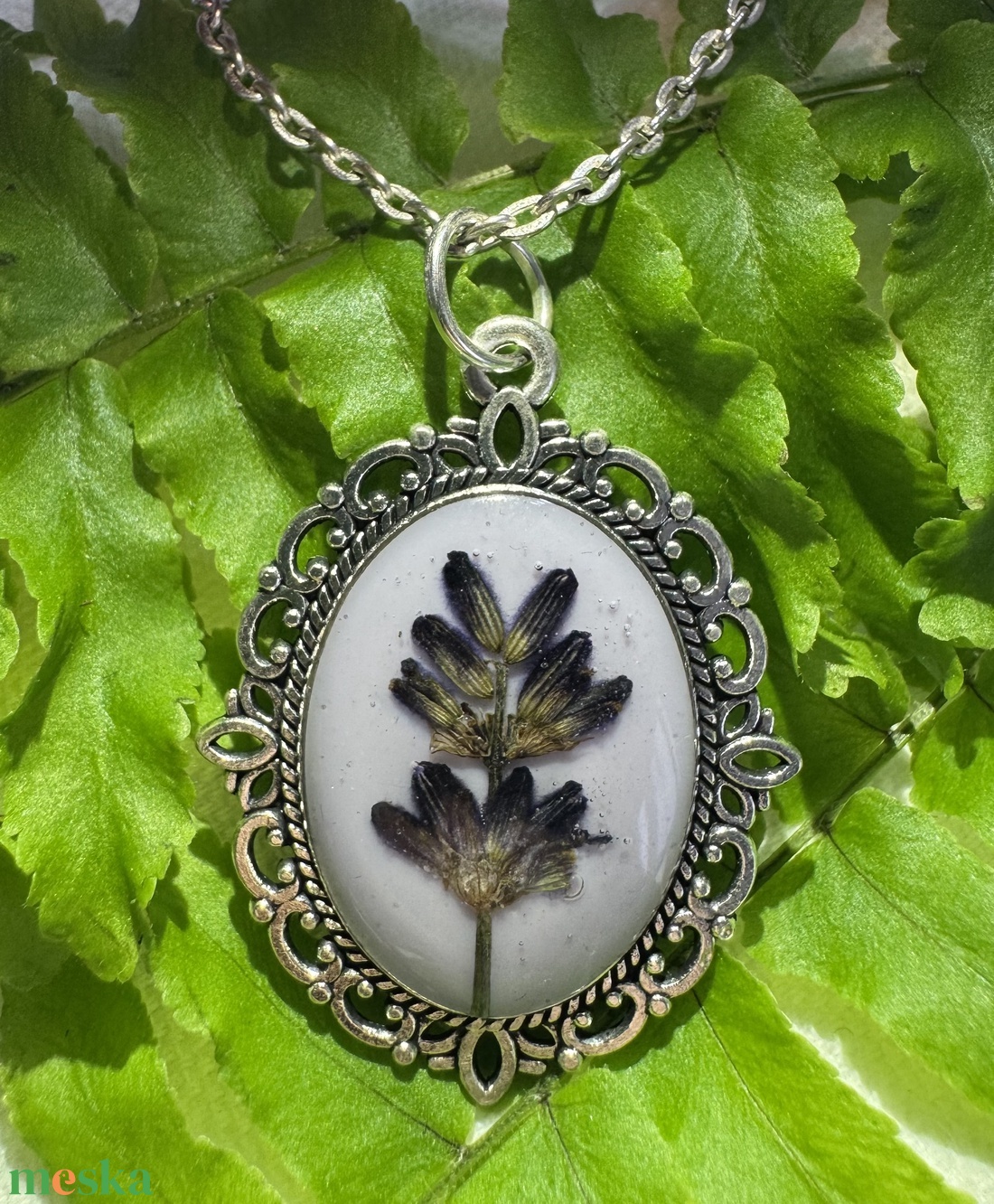 Levendula - nyaklánc  - ékszer - nyaklánc - medálos nyaklánc - Meska.hu