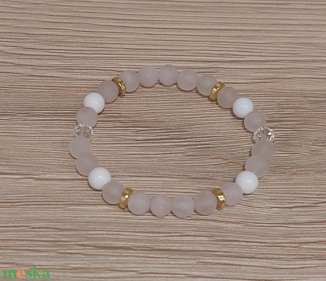 Ásványkarkötő - ékszer - karkötő - karkötő medállal - Meska.hu
