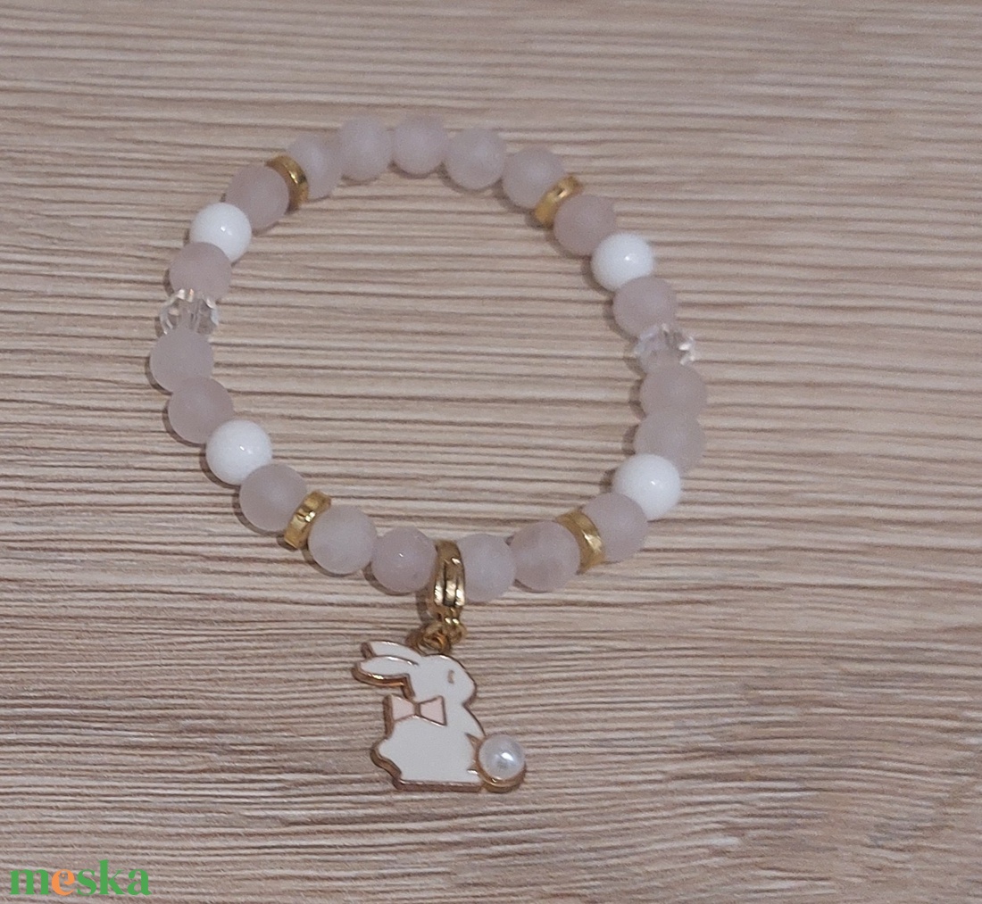 Ásványkarkötő - ékszer - karkötő - karkötő medállal - Meska.hu
