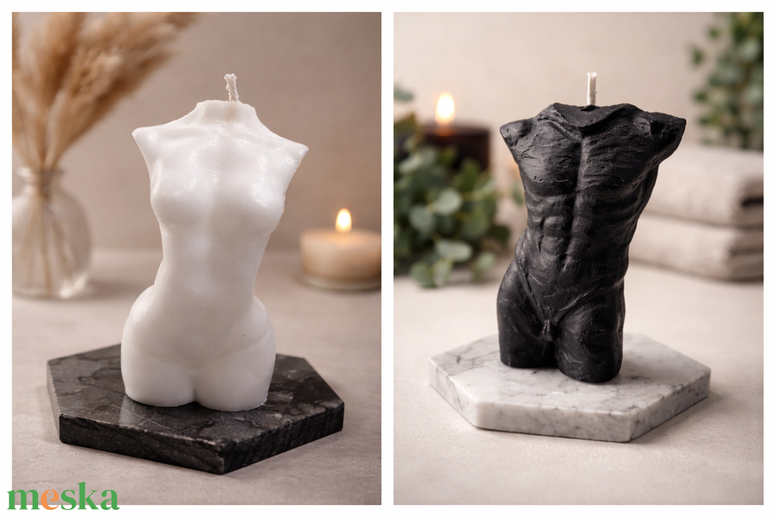 Testszobor gyertya � női vagy férfi test � kézzel készült szójaviasz gyertya � minimalista dekoráció - otthon & életmód - gyertya, illat, aroma - gyertya - Meska.hu
