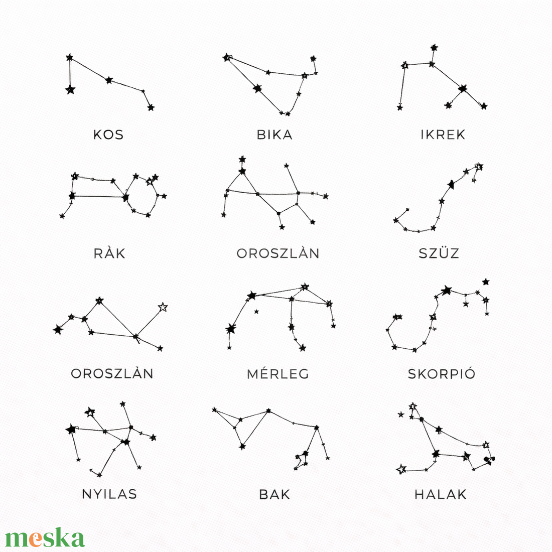 Egyedi csillagkép hímzés � névre szóló, páros horoszkóp, Nap�Hold�Aszcendens, születési dátummal - otthon & életmód - dekoráció - asztal és polc dekoráció - asztaldísz - Meska.hu