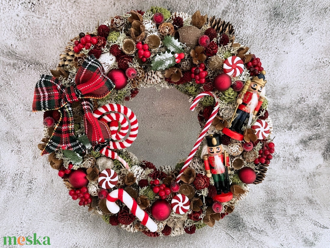 Karácsonyi diótörős ajtódísz - karácsony - adventi díszek - adventi ajtódísz - Meska.hu