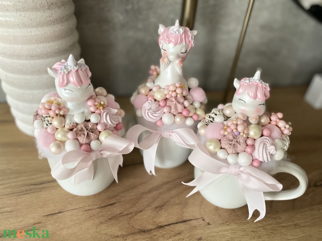 Unikornisos karácsonyi asztaldísz dekorció ajándék - karácsony - adventi díszek - adventi asztaldísz - Meska.hu