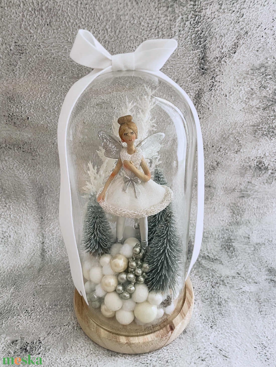 Üvegbúrás karácsonyi asztaldísz - karácsony - adventi díszek - adventi asztaldísz - Meska.hu