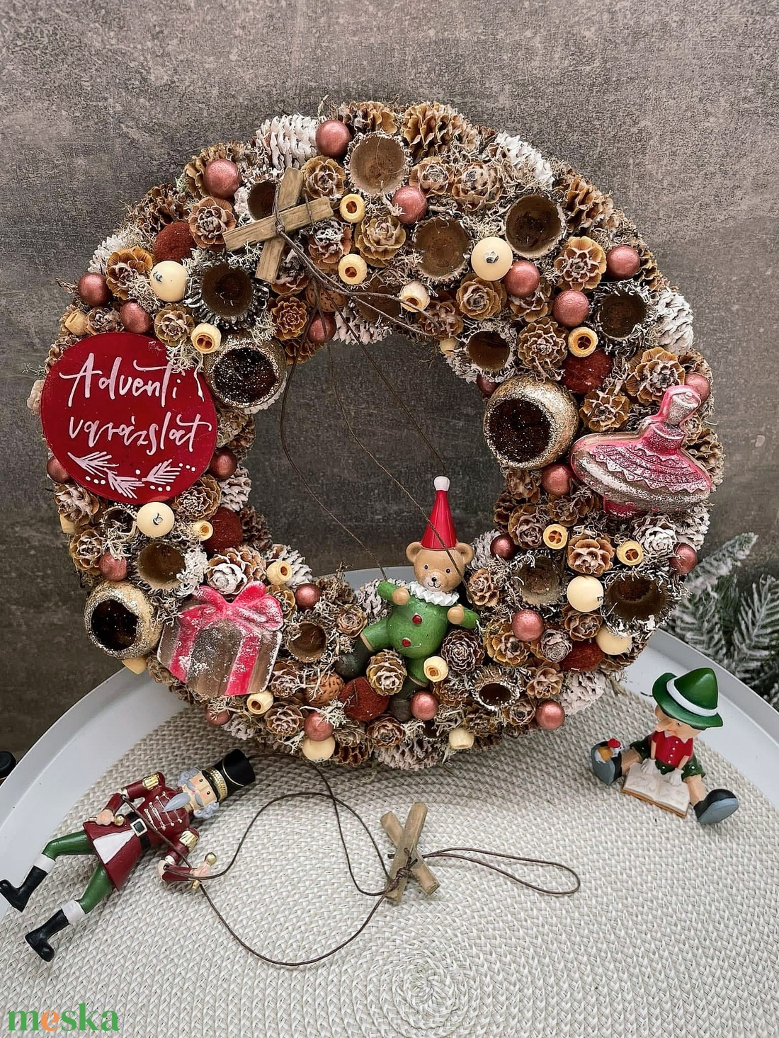 Karácsonyi ajtódísz - karácsony - adventi díszek - adventi ajtódísz - Meska.hu