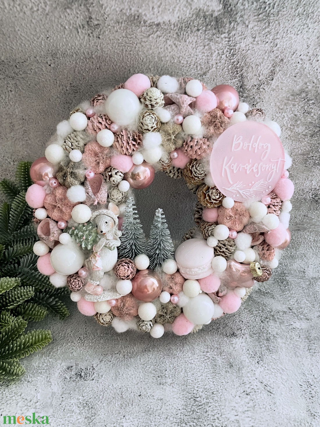 Karácsonyi ajtódísz - karácsony - adventi díszek - adventi ajtódísz - Meska.hu