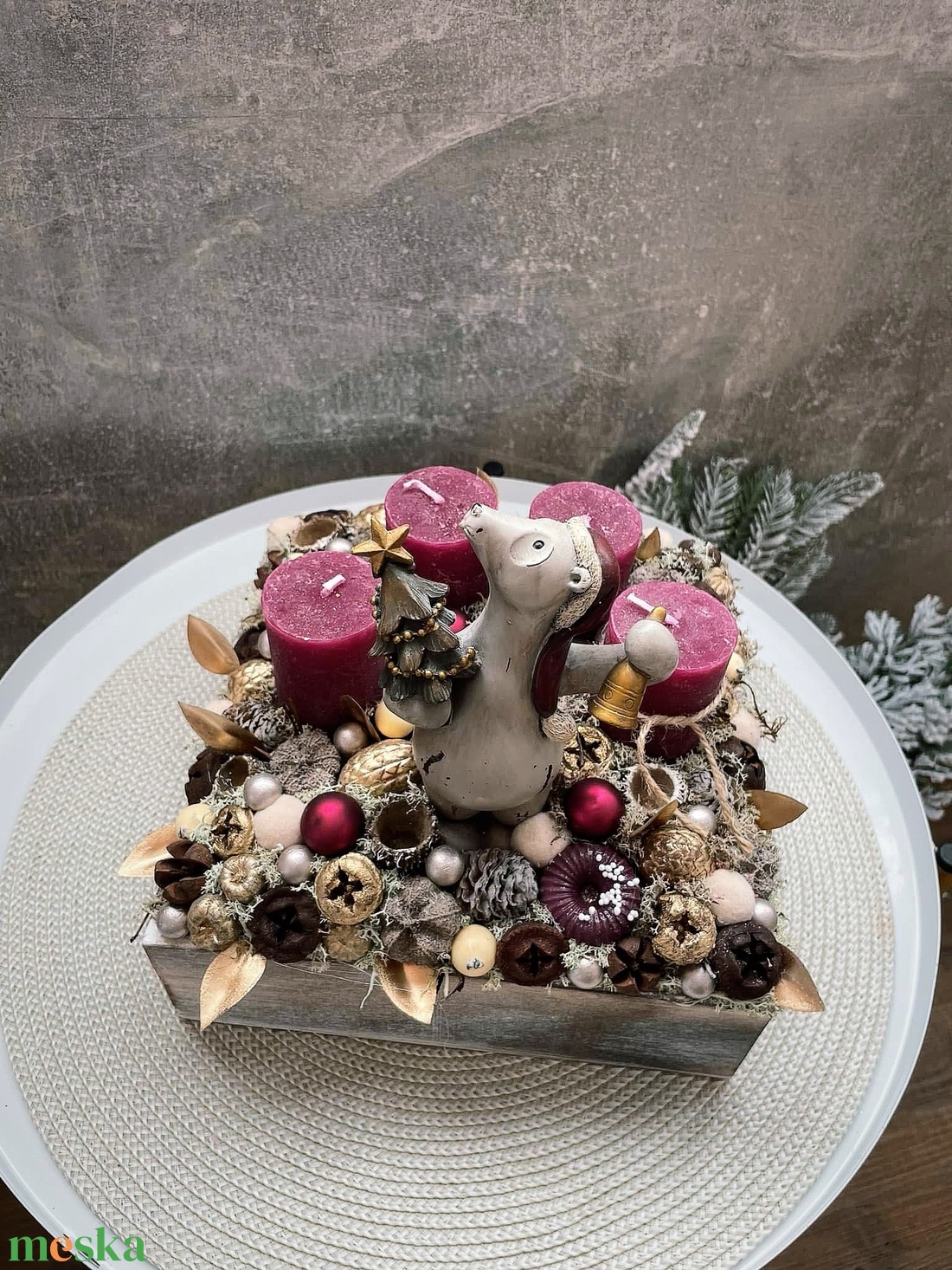 Adventi koszorú  - karácsony - adventi díszek - adventi koszorú - Meska.hu