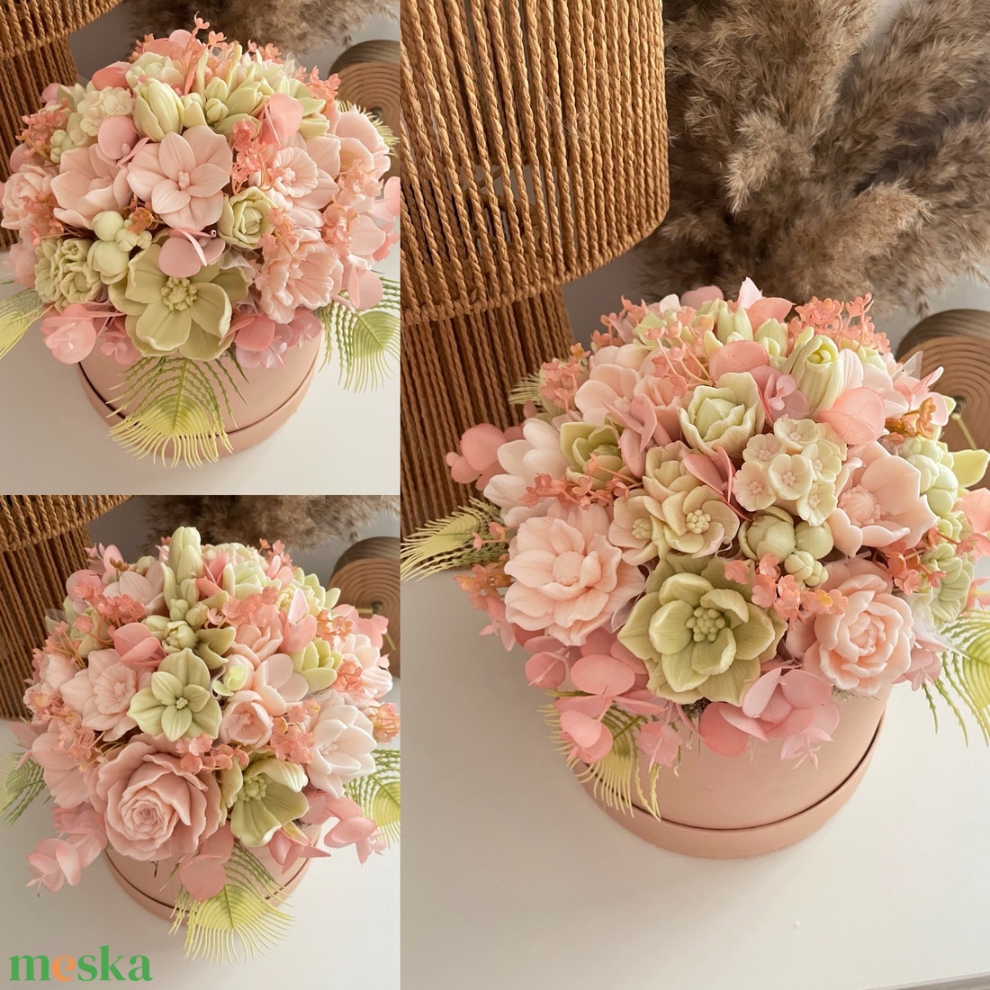 Szappanvirág box - otthon & életmód - dekoráció - virágdísz és tartó - virágbox, virágdoboz - Meska.hu