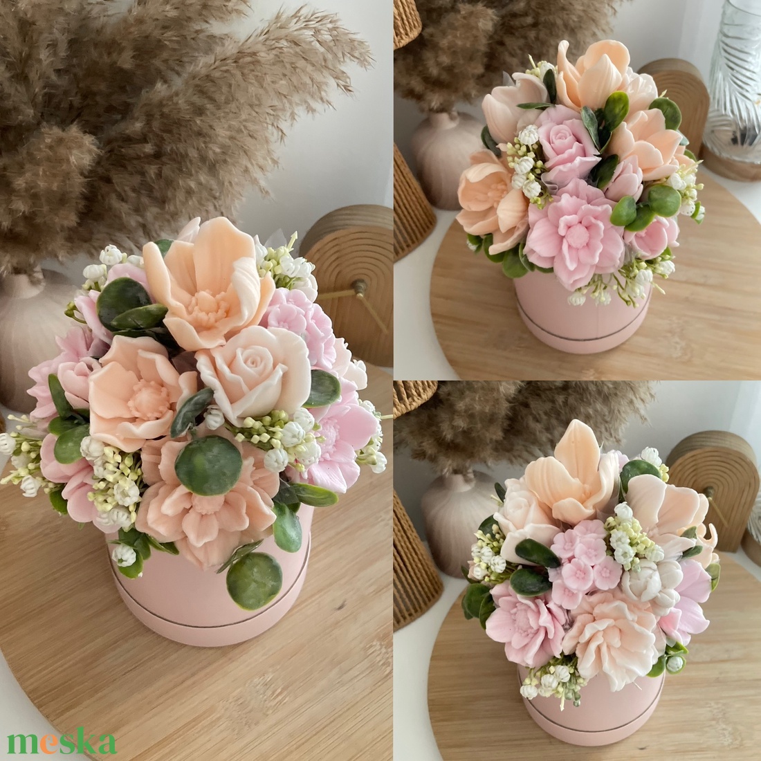 Szappanvirág box - otthon & életmód - dekoráció - virágdísz és tartó - virágbox, virágdoboz - Meska.hu