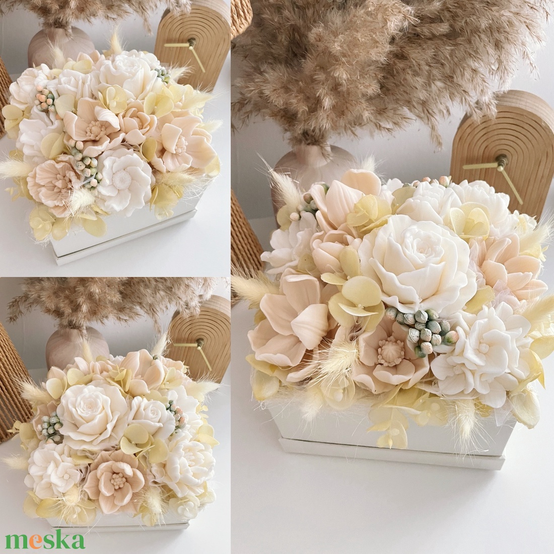 Szappanvirág box - otthon & életmód - dekoráció - virágdekoráció - virágok - virágbox - Meska.hu