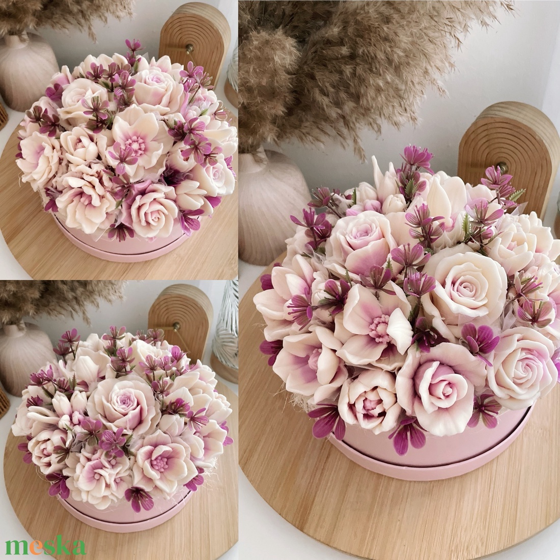 Szappanvirág box - otthon & életmód - dekoráció - virágdekoráció - virágok - virágbox - Meska.hu