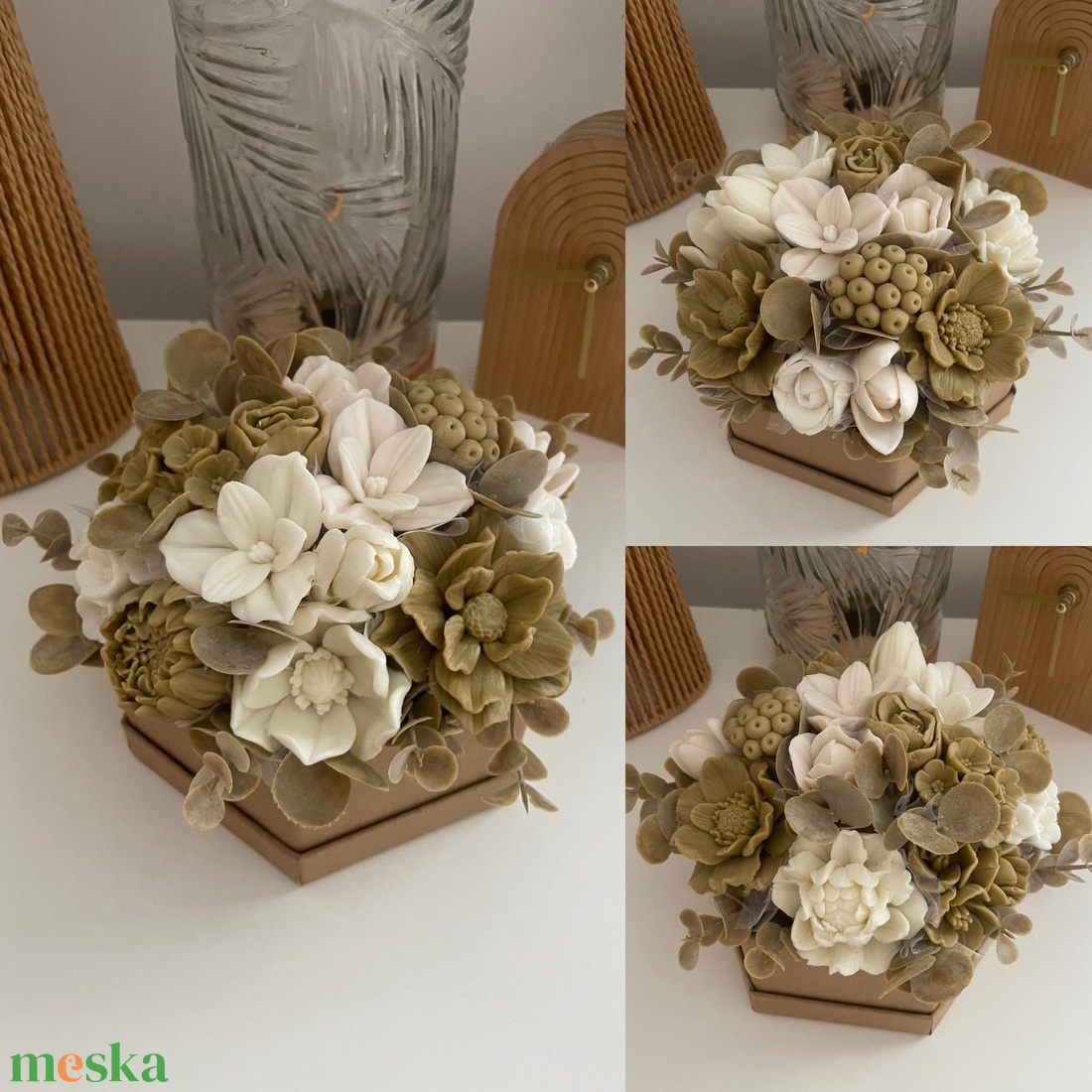 Szappanvirág box - otthon & életmód - dekoráció - virágdekoráció - virágok - virágbox - Meska.hu