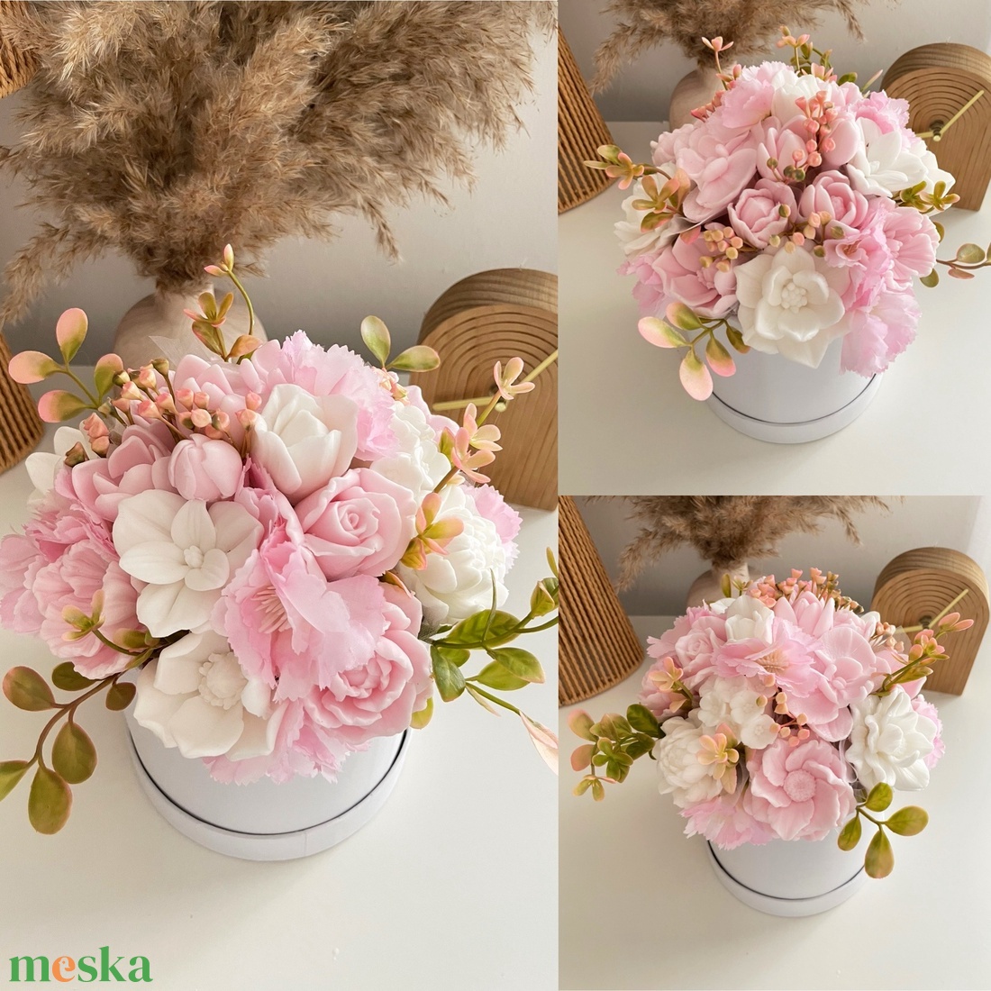 Szappanvirág box - otthon & életmód - virágdekoráció - virágok - virágbox - Meska.hu