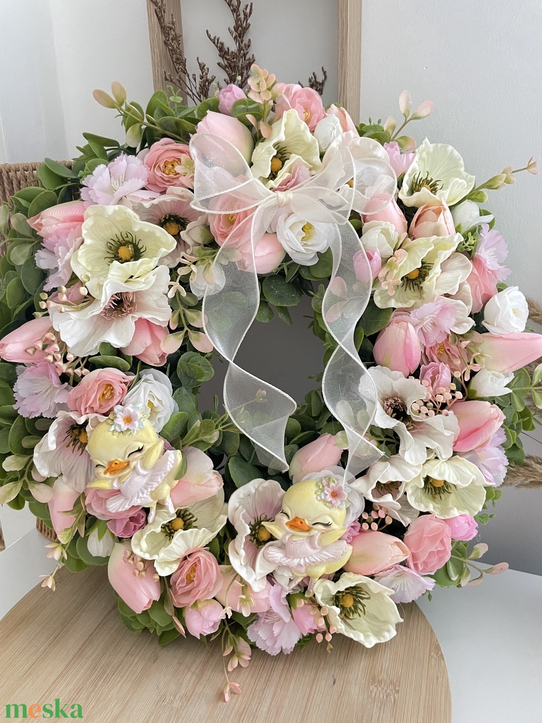 Extra méretű tavaszi ajtódísz  - otthon & életmód - dekoráció - ajtó- és ablak dekoráció - ajtódísz & kopogtató - Meska.hu