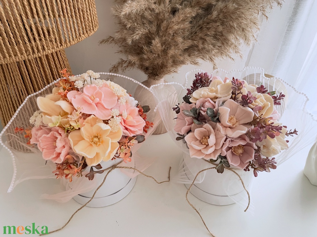 Szappanvirág box - otthon & életmód - virágdekoráció - virágok - virágbox - Meska.hu