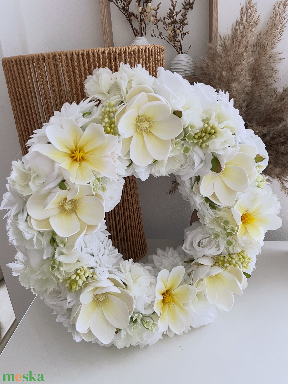 Magnóliás ajtódísz - otthon & életmód - dekoráció - ajtó- és ablak dekoráció - ajtódísz & kopogtató - Meska.hu