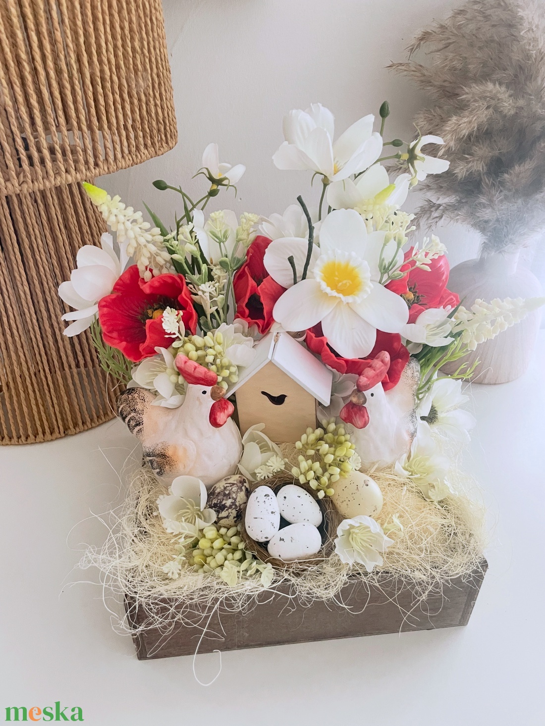 Tavaszi asztaldísz - otthon & életmód - dekoráció - asztal és polc dekoráció - asztaldísz - Meska.hu