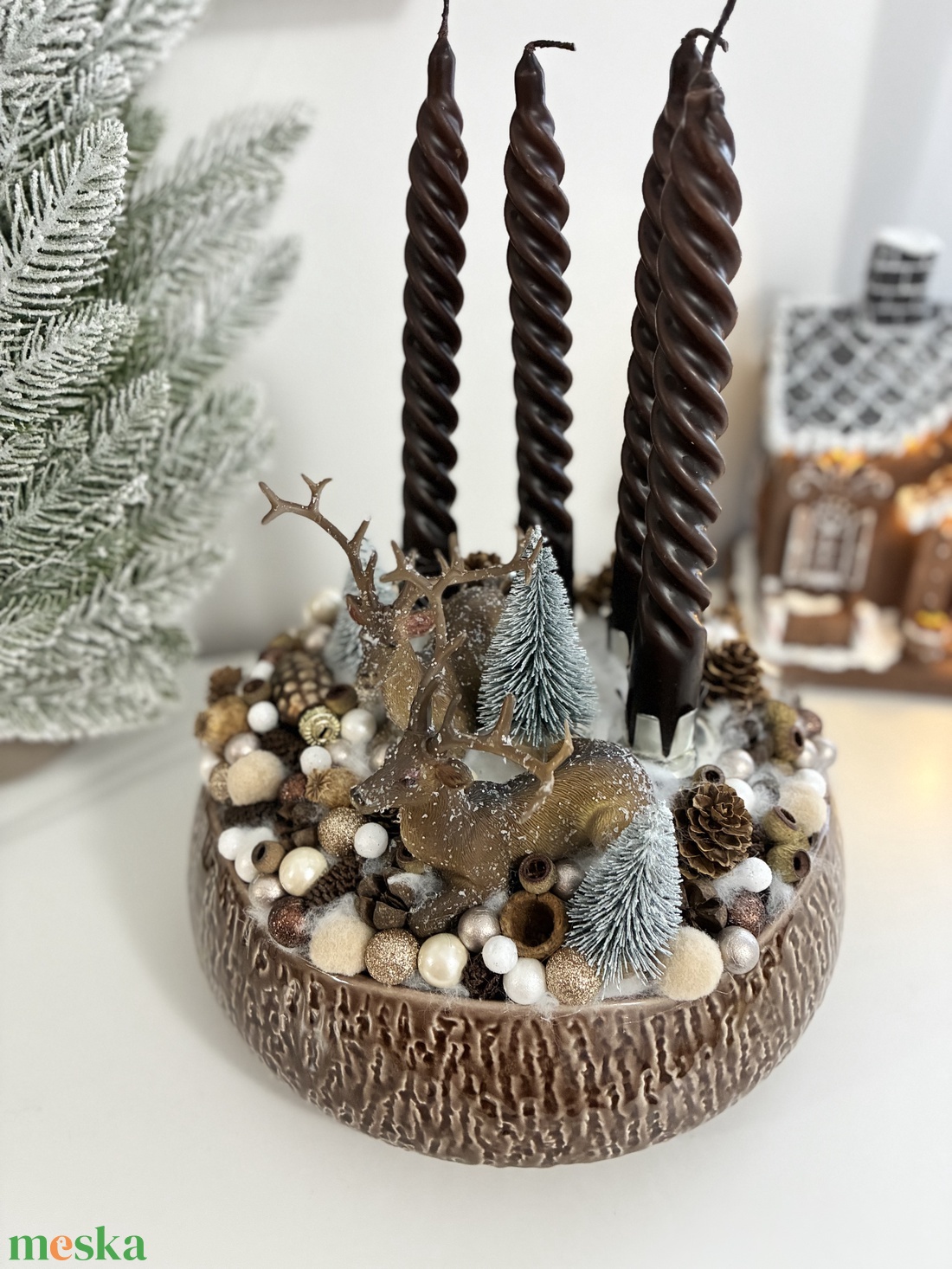 Adventi koszorú  - karácsony - adventi díszek - adventi koszorú - Meska.hu