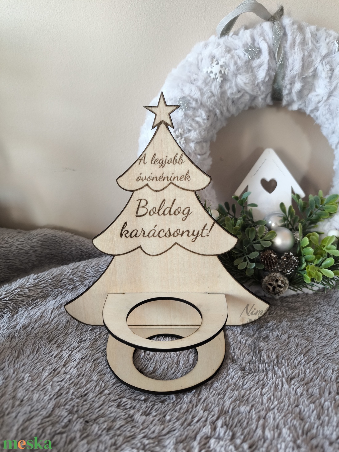 Karácsonyi ajándék virágtartó - karácsony - adventi díszek - adventi asztaldísz - Meska.hu