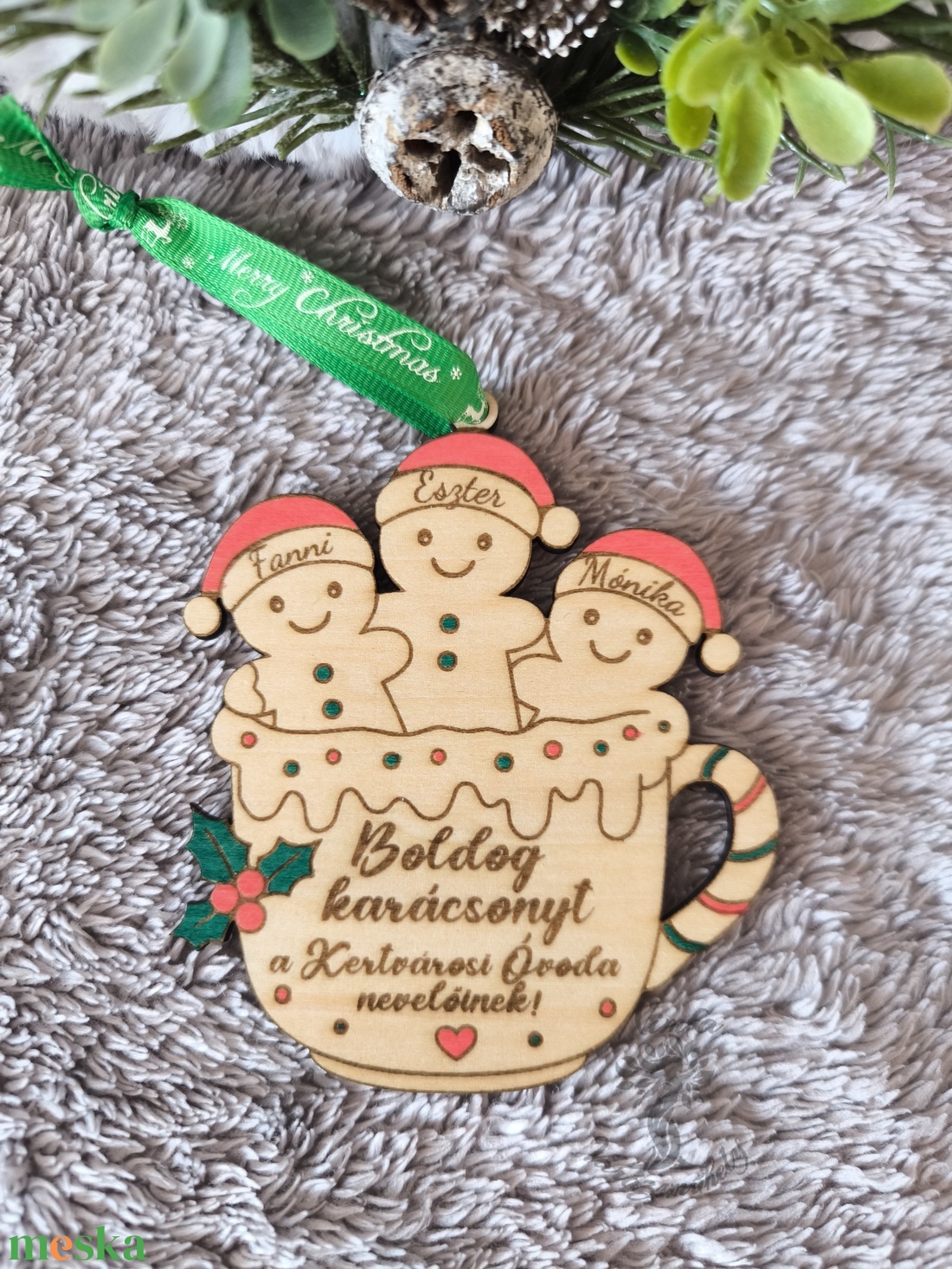 Családi karácsonyi dísz, névre szóló, személyreszabott - karácsony - karácsonyi lakásdekoráció - karácsonyfadíszek - Meska.hu