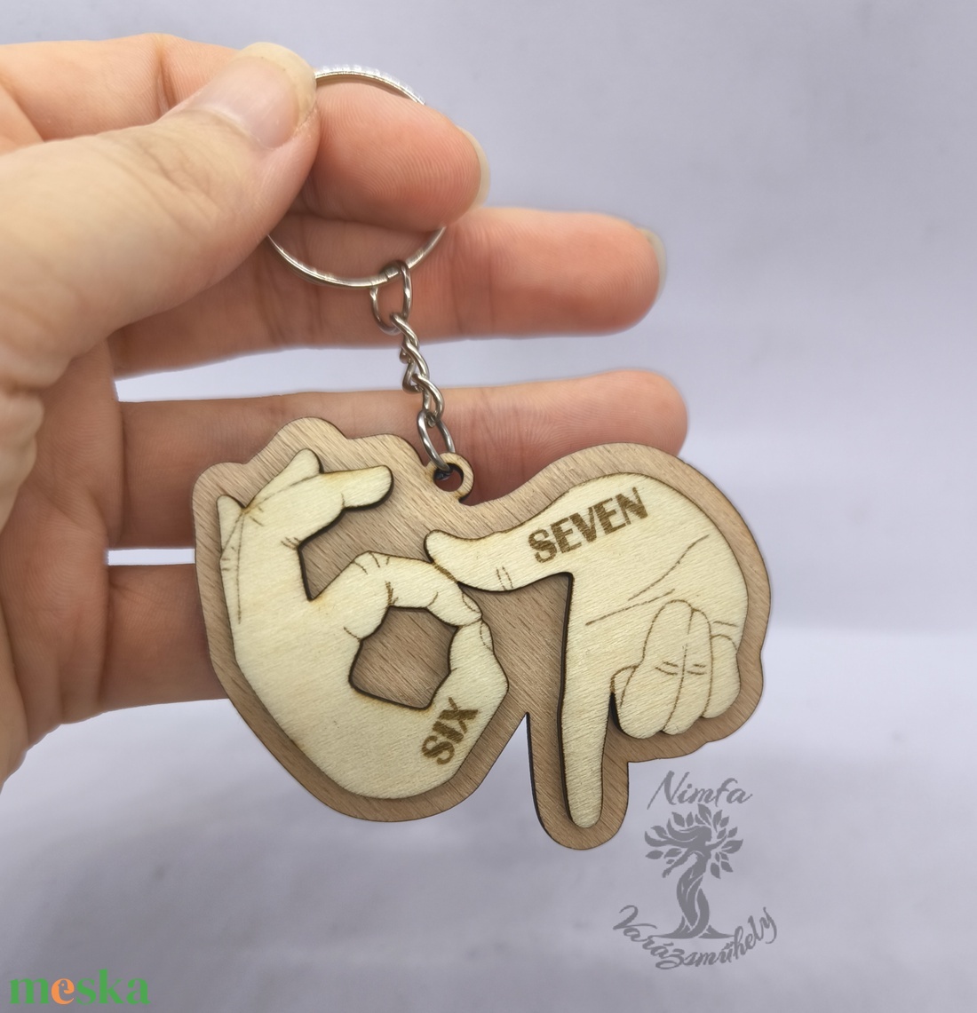 67 sixseven kulcstartó vagy fülbevaló ajándék - táska & tok - kulcstartó & táskadísz - kulcstartó - Meska.hu
