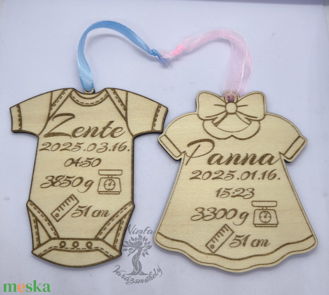 Baba születési adatok karácsonyfadísz, baba első karácsonya - karácsony - karácsonyi lakásdekoráció - karácsonyfadíszek - Meska.hu
