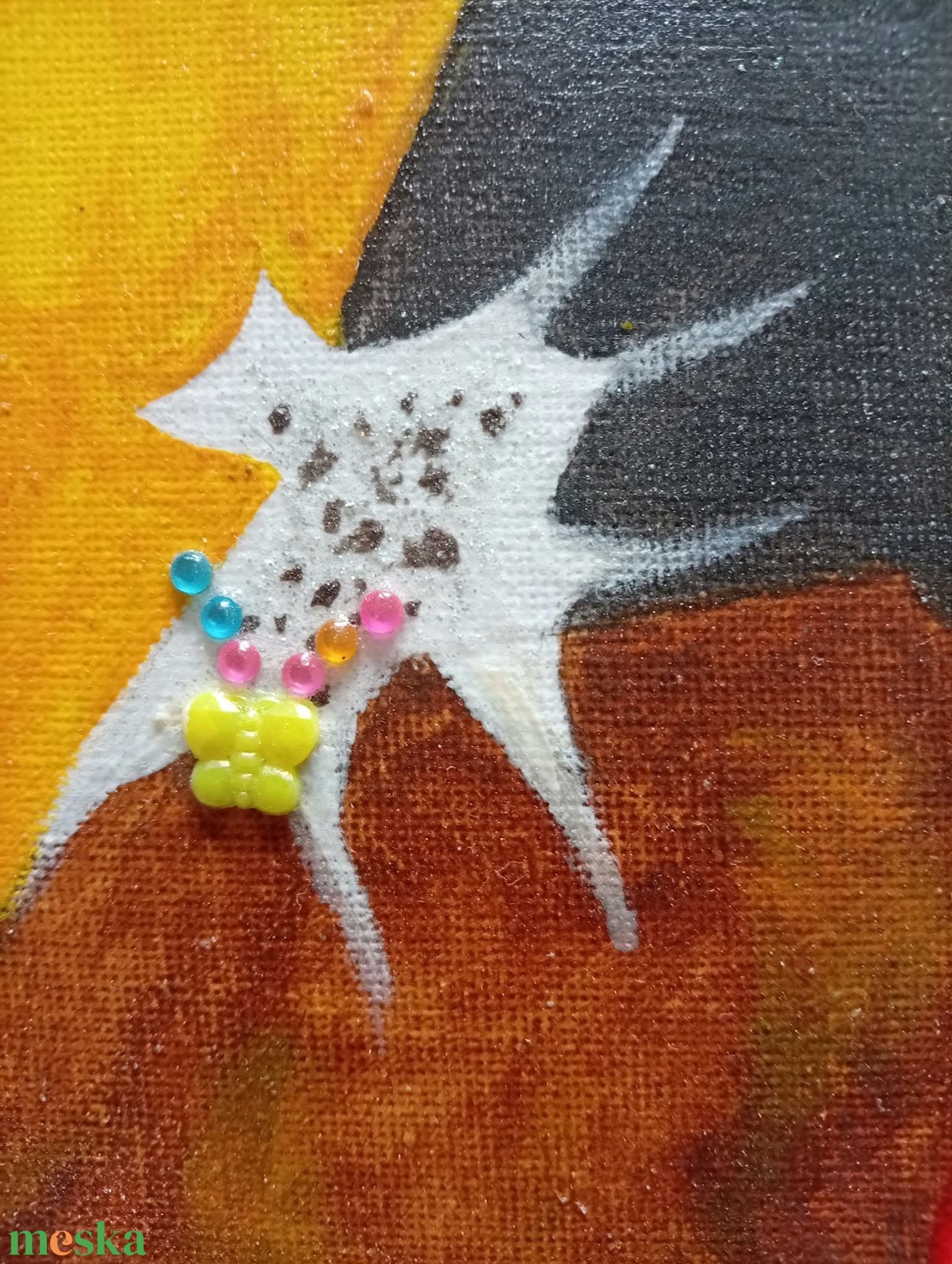 Madame Nora című, eredeti Ninary akril festmény fa keretben, hitelesítési tanúsítvánnyal, 30X40 cm - művészet - festmény - akril - Meska.hu