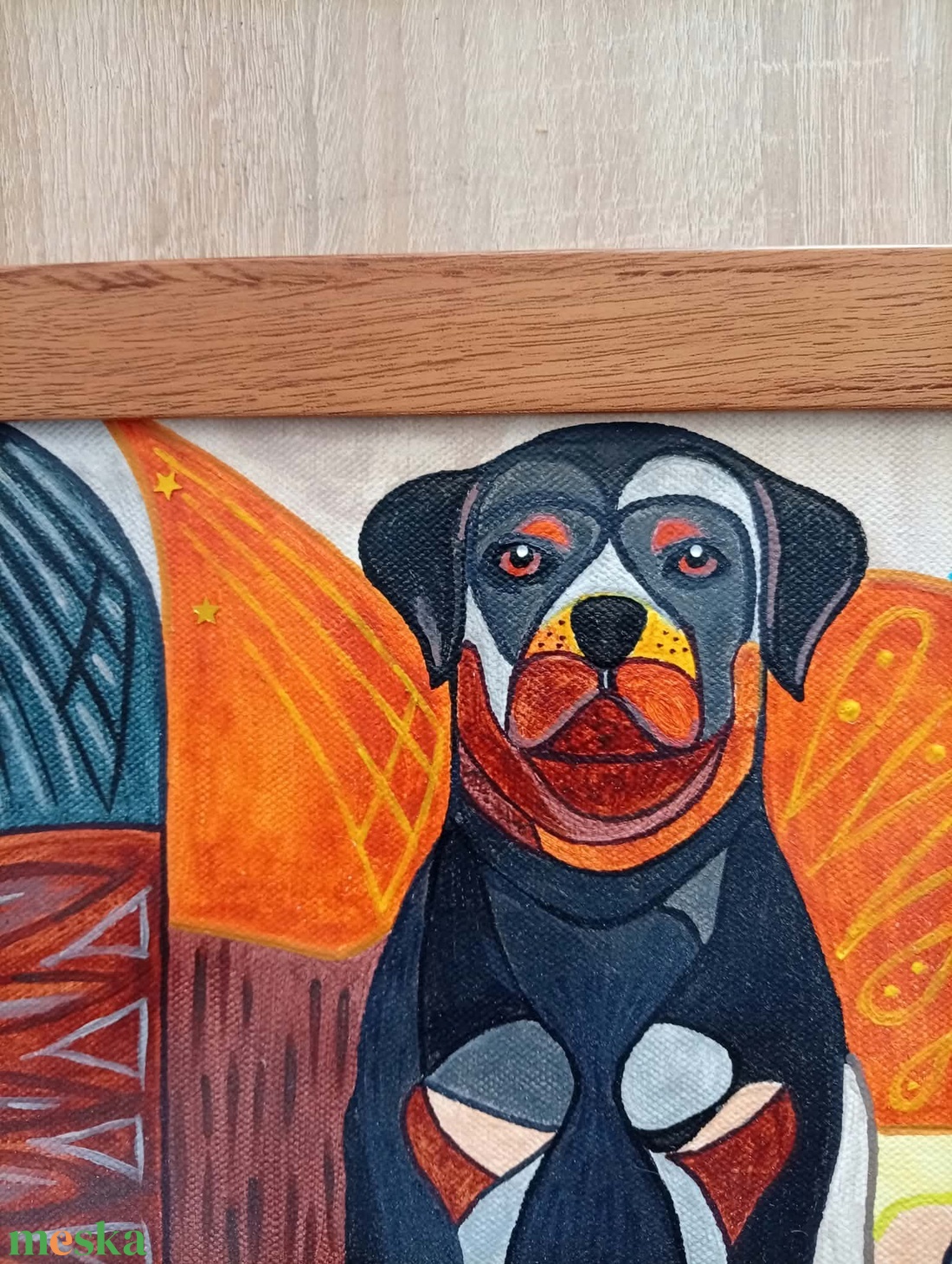 Besties című eredeti, szignózott, akril festmény keretben, 30X40 cm - művészet - festmény - akril - Meska.hu