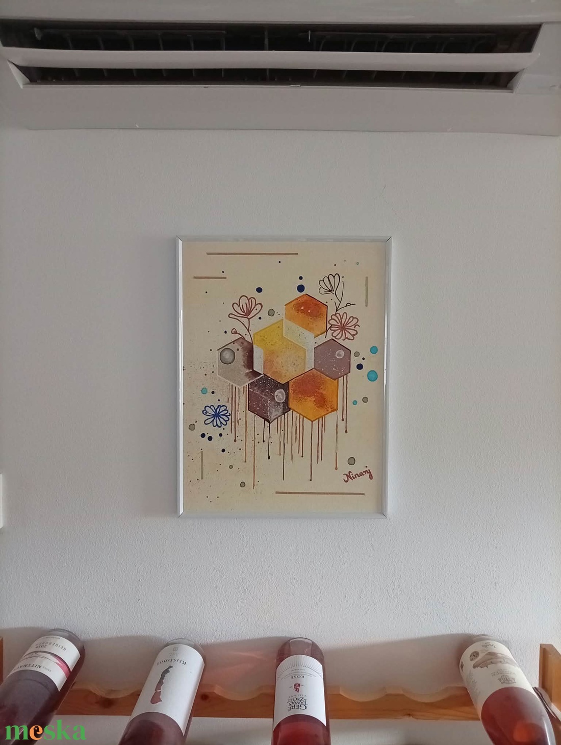 Latte Macchiato című eredeti, akril, szignózott Ninary festmény keretben, 30X40 cm - művészet - festmény - akril - Meska.hu