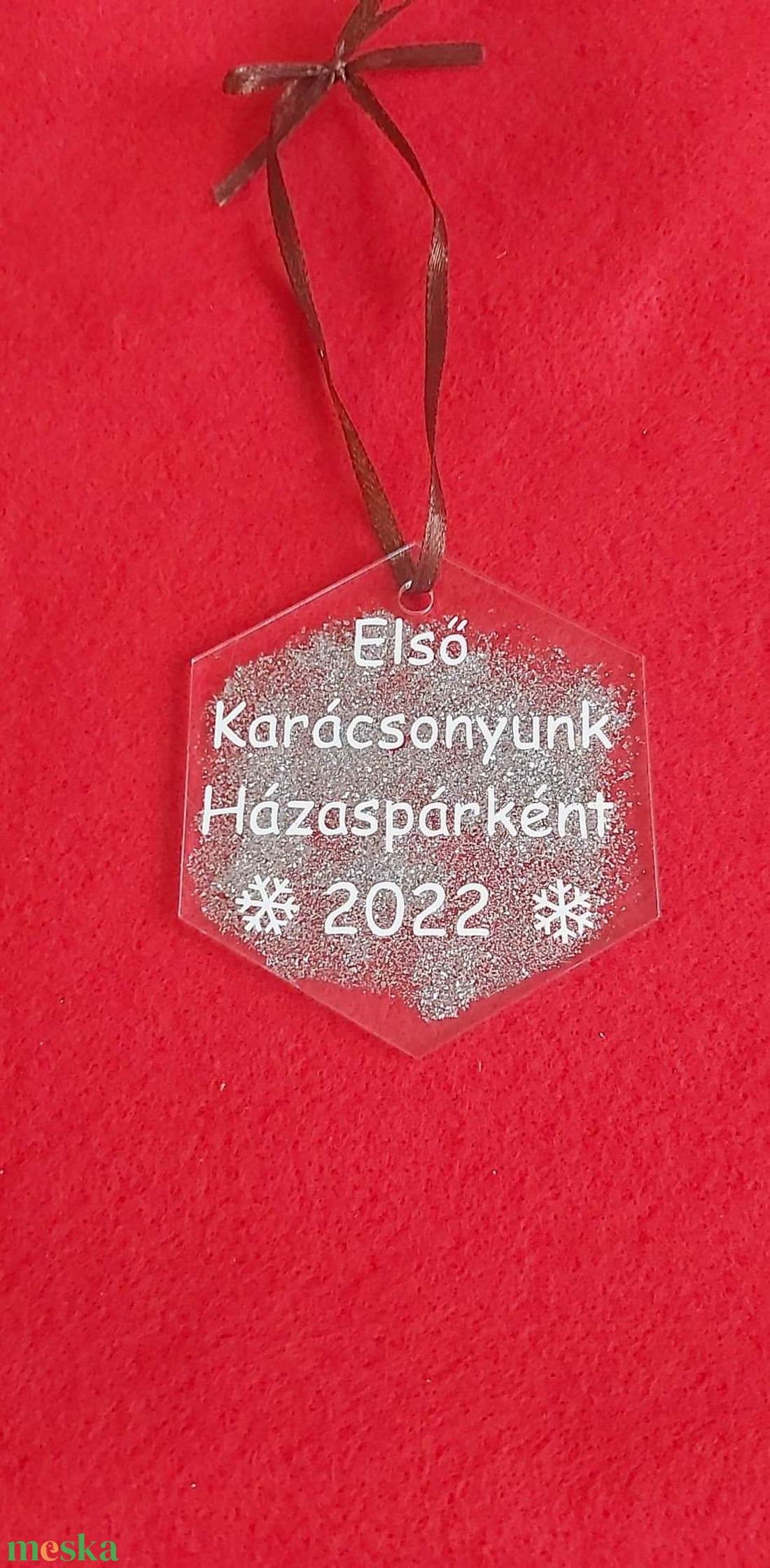 Egyedi feliratos plexi karácsonyfa dísz  - karácsony - karácsonyi lakásdekoráció - karácsonyfadíszek - Meska.hu