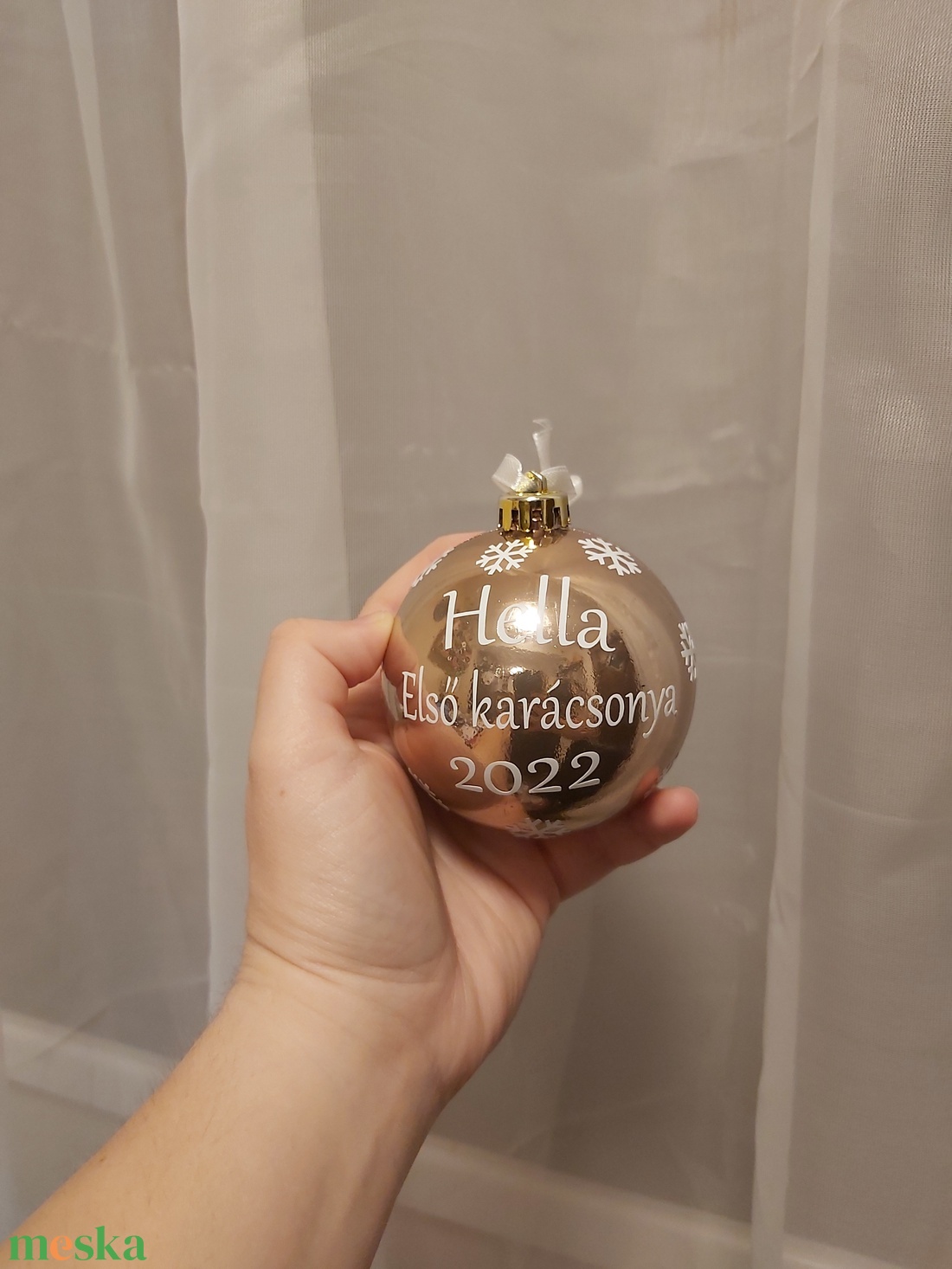 Névre szóló, egyedi feliratos karácsonyfa dísz - karácsony - karácsonyi lakásdekoráció - karácsonyfadíszek - Meska.hu