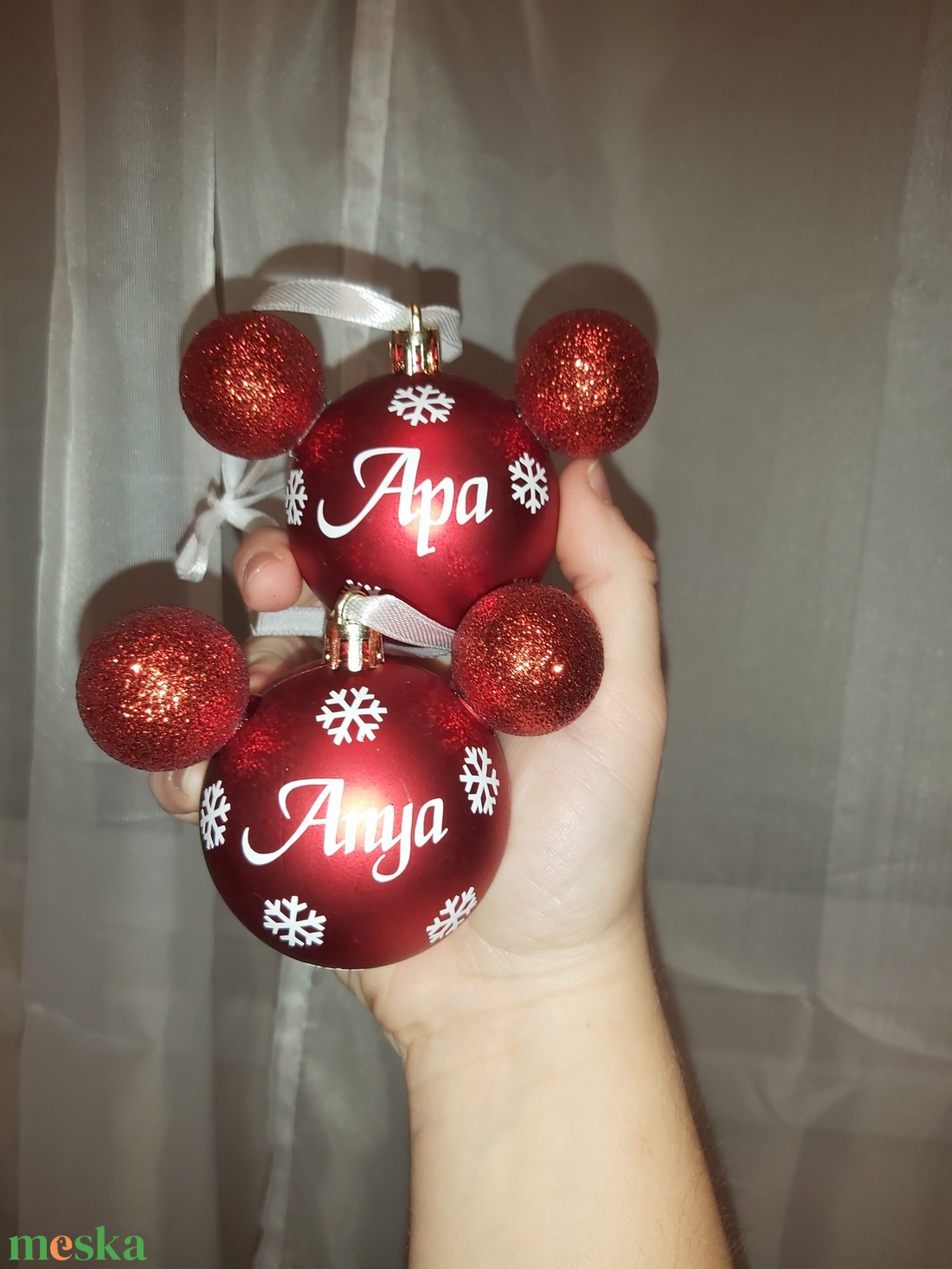 Mickey egér karácsonyfa dísz  - karácsony - karácsonyi lakásdekoráció - karácsonyfadíszek - Meska.hu