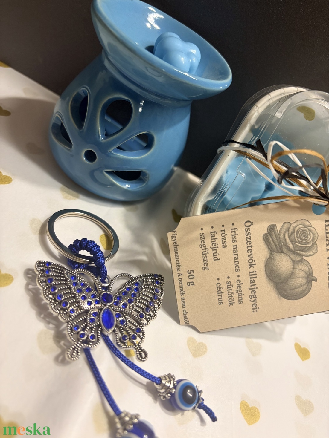 Ajándékcsomag kék - otthon & életmód - gyertya, illat, aroma - illatviasz - Meska.hu