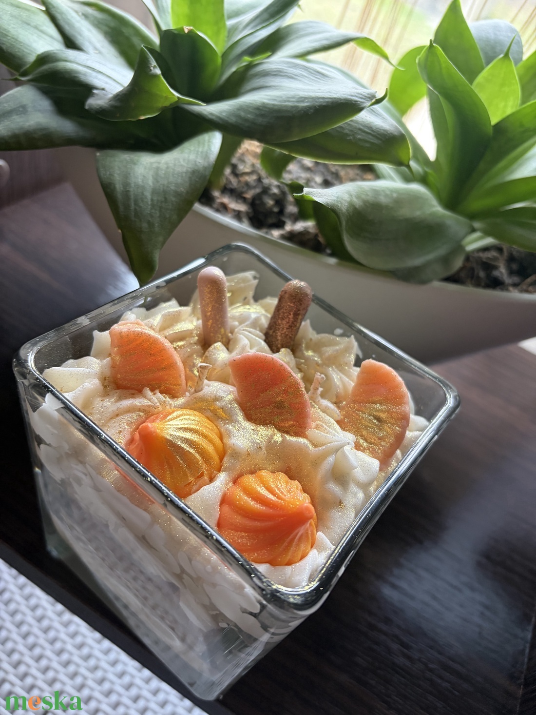 Clementin cupcake gyertya - otthon & életmód - gyertya, illat, aroma - illatviasz - Meska.hu