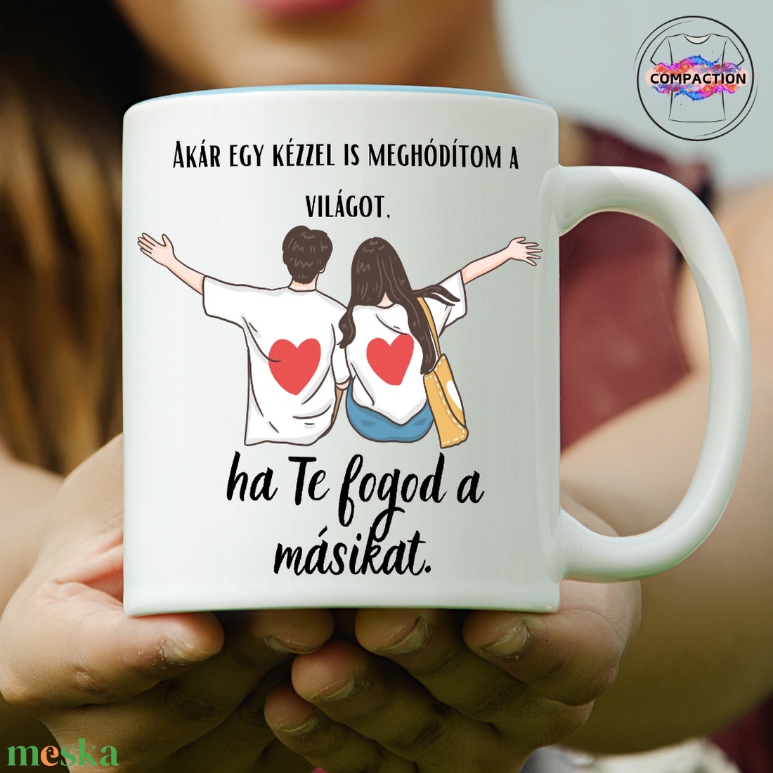 Akár egy kézzel is meghódítom a világot... bögre - otthon & életmód - konyhafelszerelés, tálalás - tálalás - bögre & csésze - Meska.hu