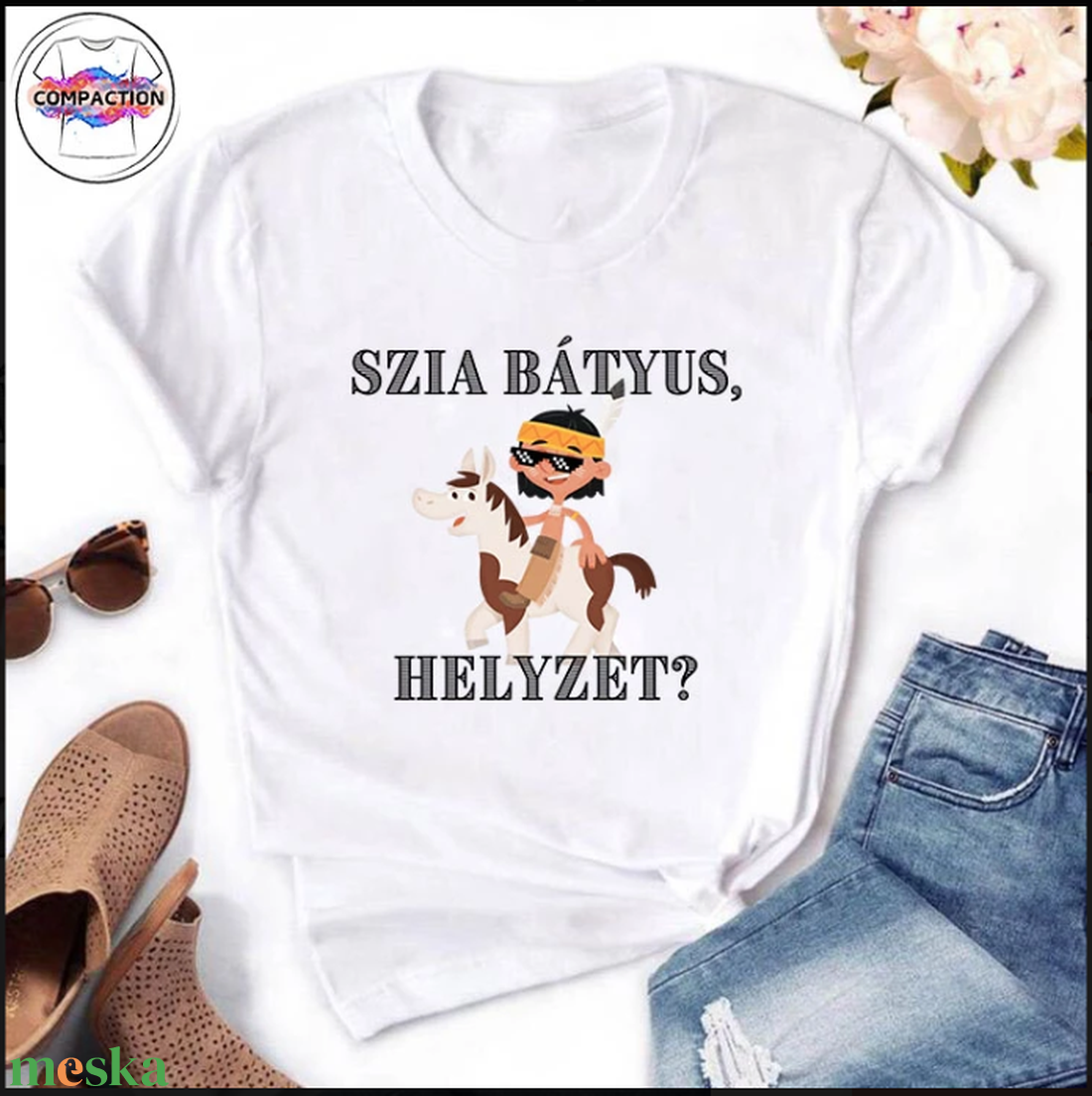 Szia Bátyus, helyzet?/ Yakari - női póló - ruha & divat - női ruha - póló, felső - Meska.hu Szia Bátyus, helyzet?/ Yakari - női póló - ruha & divat - női ruha - póló, felső - Meska.hu