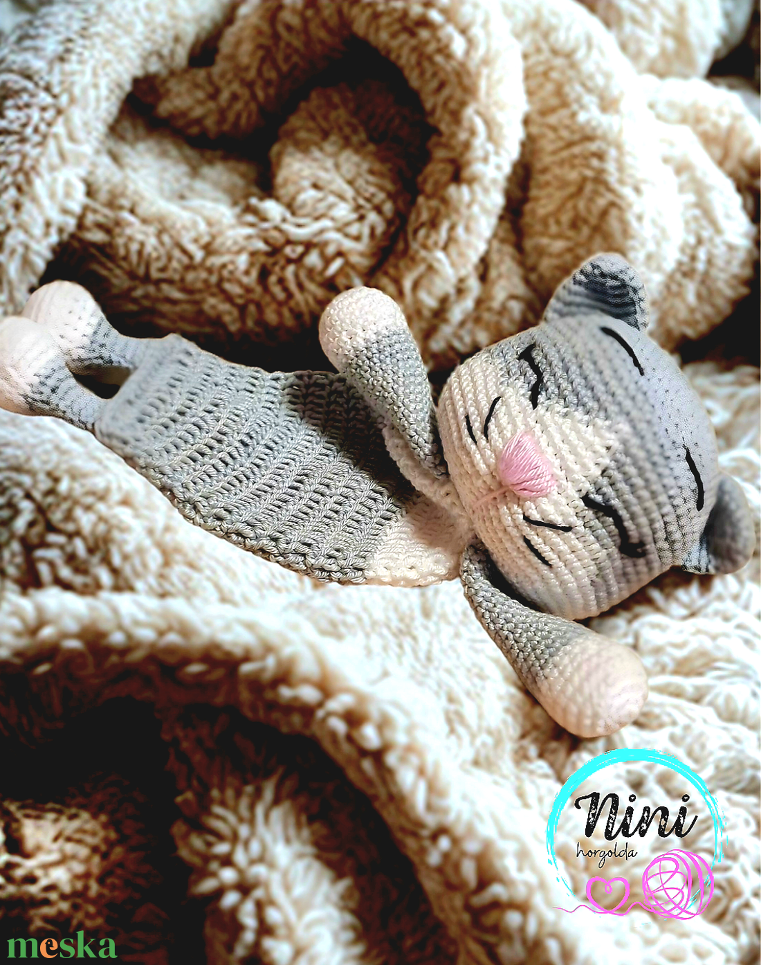 Cicás alvóka - játék & sport - plüssállat & játékfigura - cica - Meska.hu