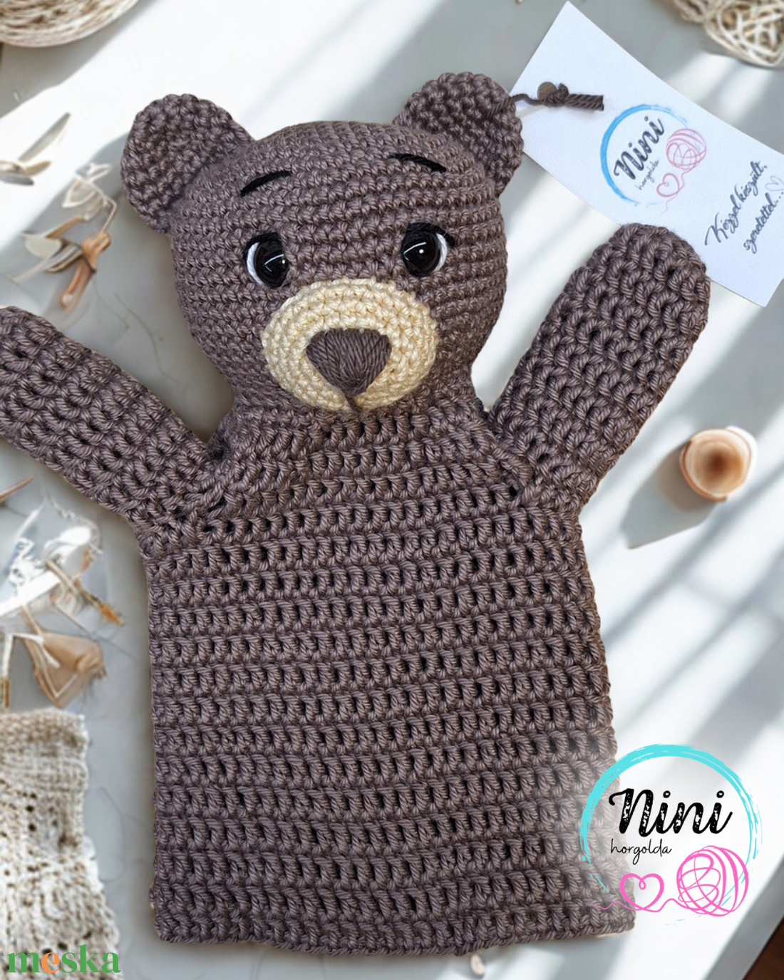 Horgolt maci báb - játék & sport - plüssállat & játékfigura - maci - Meska.hu